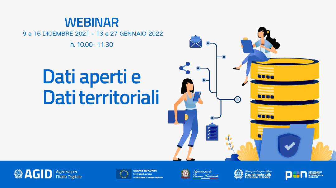 Al via un nuovo ciclo di webinar sui "dati aperti e dati territoriali"